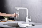 Смеситель для кухни Paulmark VIPER, белый матовый, Vi213105-WH
