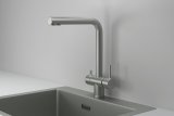 Смеситель для кухни Granula Kitchen Space 7011 сталь матовая, подключение к фильтру