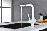 Смеситель для кухни Paulmark SERPENTINE, белый матовый, Se213222-WH