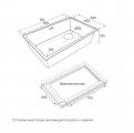 Мойка кухонная Paulmark LUMI 74UNI-SKEW, IT-GRANIT, LU74SK-AN
