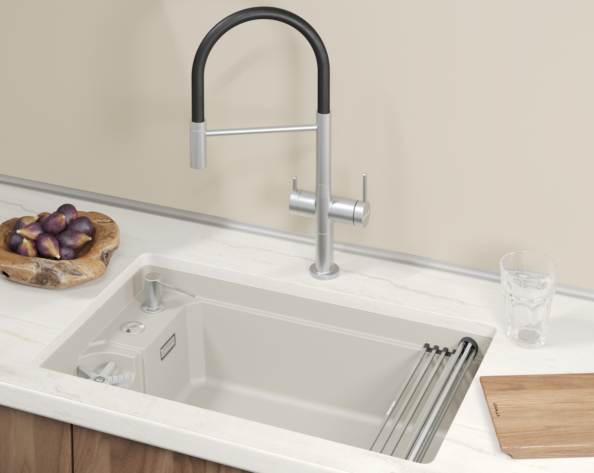 Мойка для кухни Granula Kitchen Space Rinzer 7309RU креман, 73х45 см, прямоугольная