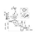 Арматура Omoikiri WK-1CL-R-AB022
