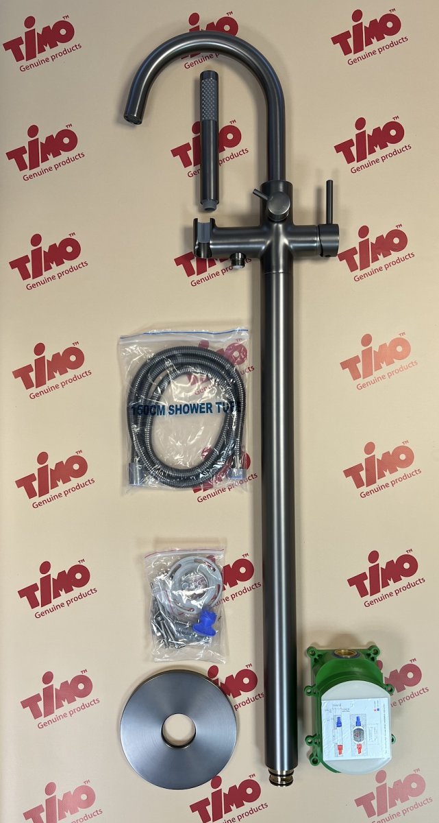 Напольный смеситель для ванны TIMO Saona 2310/18Y-CR, черное золото