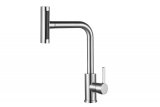 Смеситель Zorg серия Steel Hammer SH 093 INOX вытяжная лейка 4 режима, нержавеющая сталь