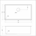 Кухонная мойка EMAR EMB-133 PVD Nano Dark мойка универсального монтажа