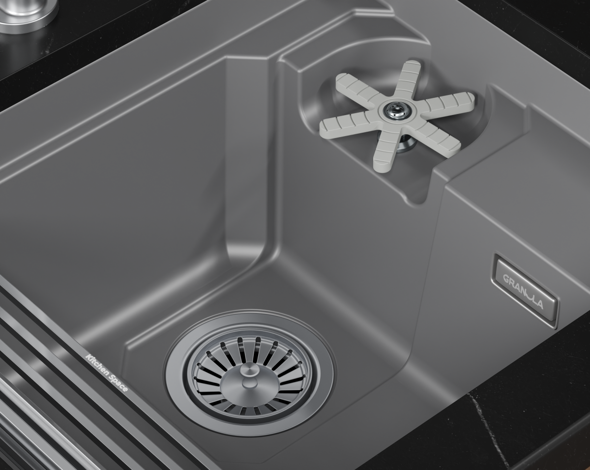 Мойка для кухни Granula Kitchen Space Rinzer 5505RU алюминиум, 55х45 см, прямоугольная