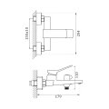Смеситель для ванны Haiba HB60818-7, черный