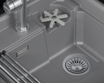 Мойка для кухни Granula Kitchen Space Rinzer 5807R алюминиум, 58х52 см, прямоугольная