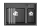 Мойка для кухни Granula Kitchen Space 7302i шварц, 73х51 см, прямоугольная