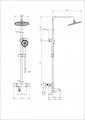 Душевая система с термостатом WONZON & WOGHAND INN 4, Хром (WW-B3047-A1-CR)