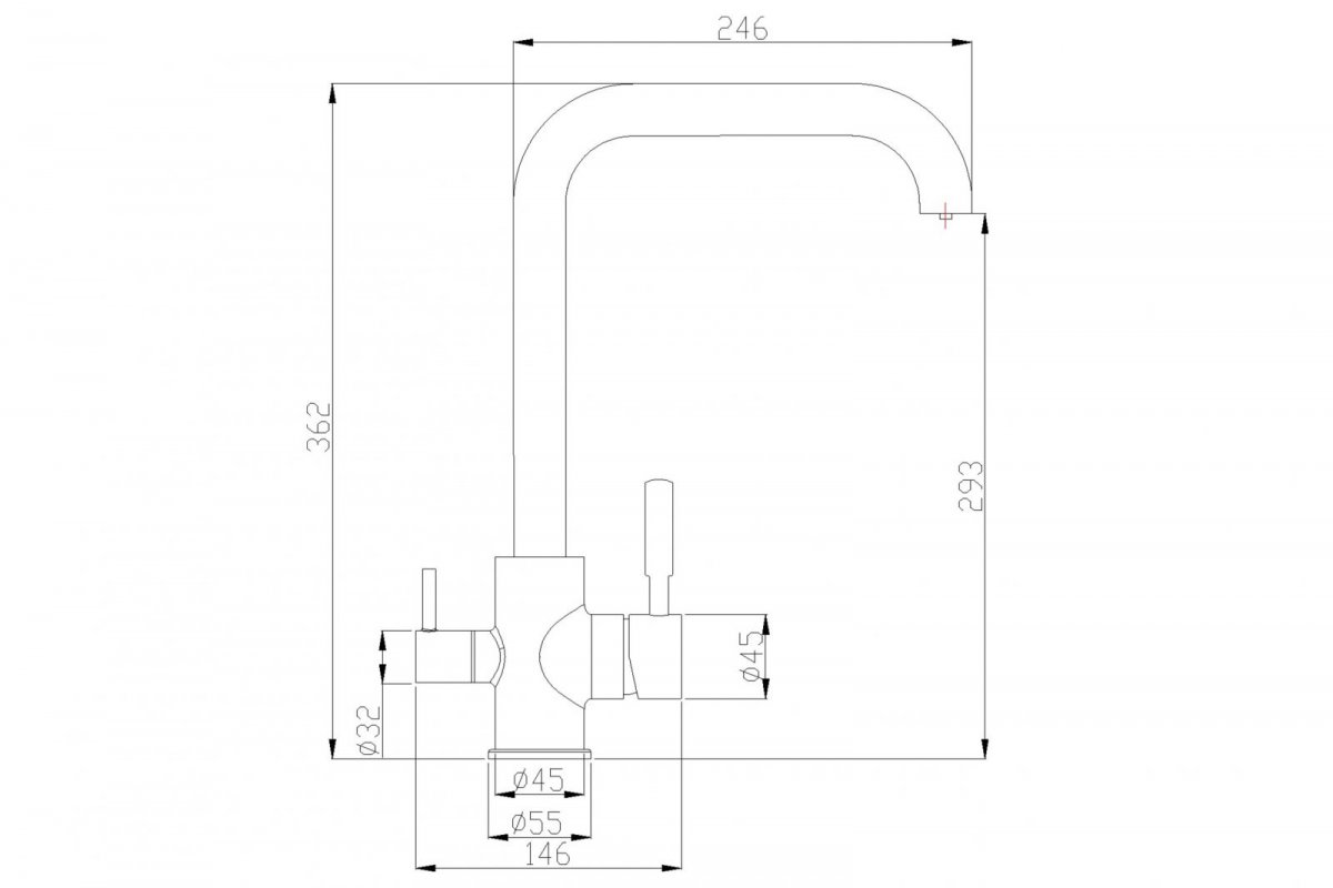 Смеситель Steel Hammer SH 715 SATIN для кухонной мойки