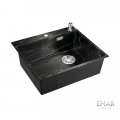 Мойка кухонная Emar EMB-560(TOP) Black Elegant, черный мрамор