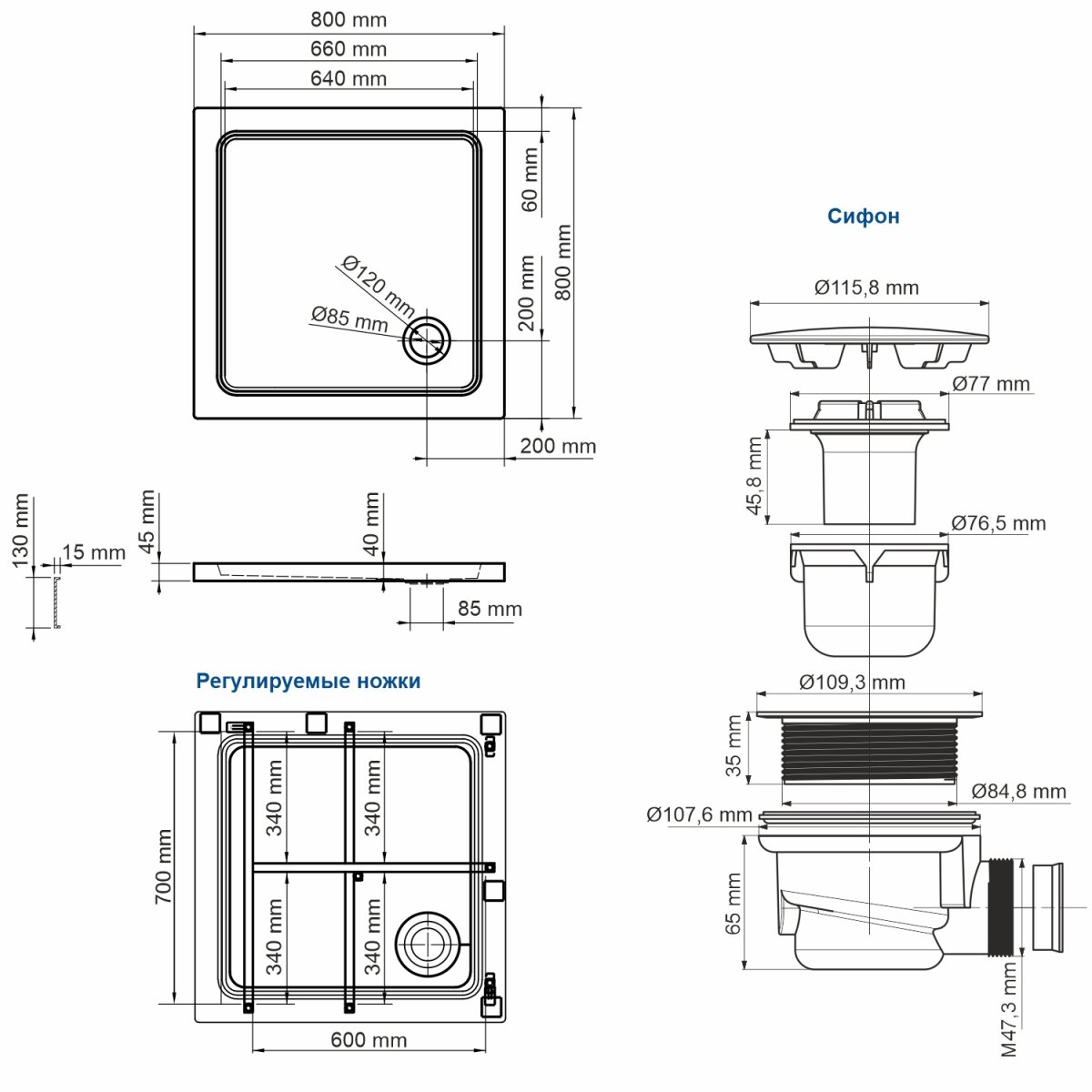 Душевой поддон WasserKraft 29T02