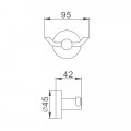 Крючок для ванной комнаты Haiba HB8705-2, черный