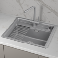 Мойка для кухни Granula Kitchen Space 6003i алюминиум, 60х51 см, прямоугольная