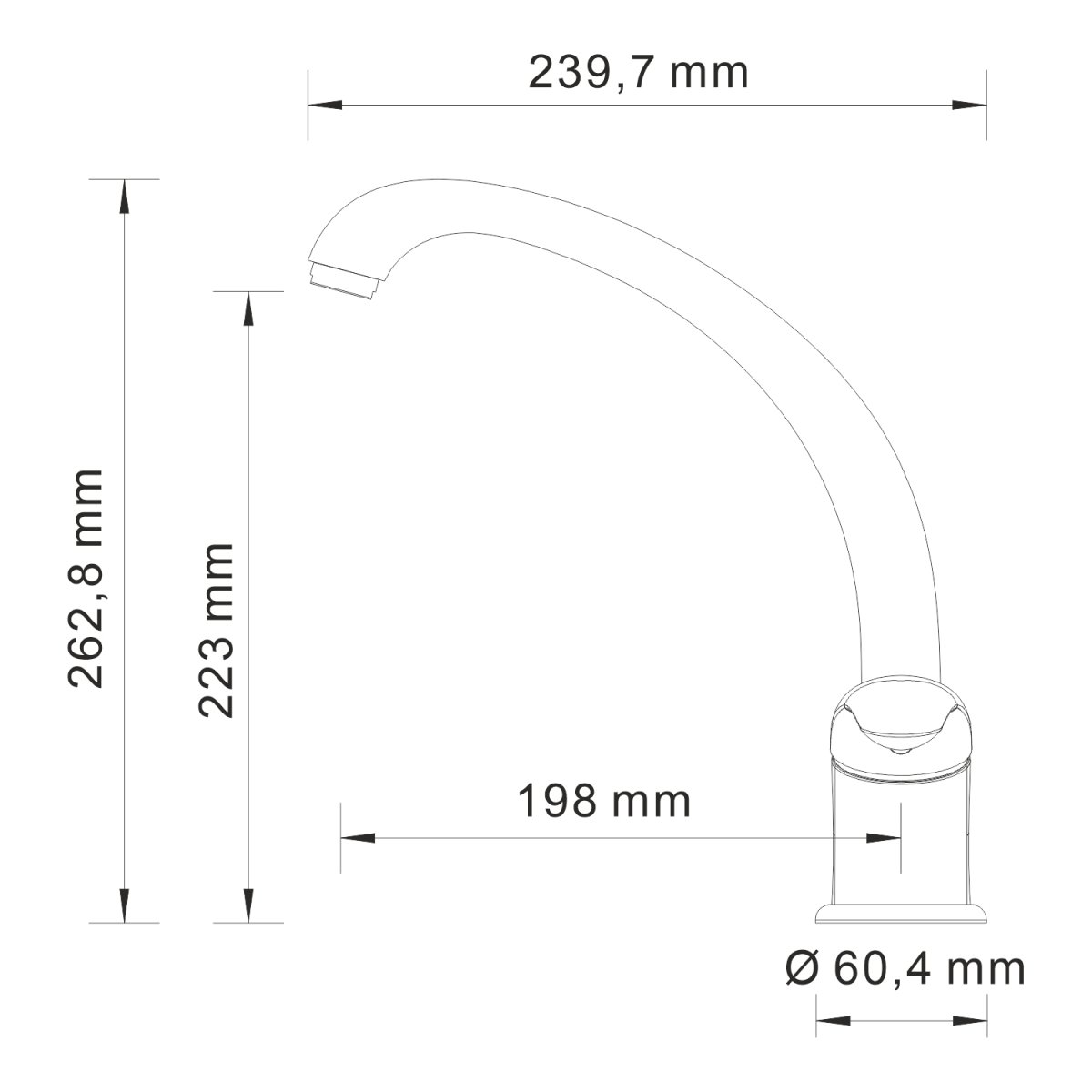 Смеситель для кухни WasserKraft Rossel 2807