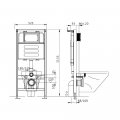 Инсталляция для подвесного унитаза Maretti AC11P5211, без клавиши