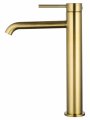Смеситель для раковины высокий WONZON & WOGHAND STICK, Брашированное золото (WW-88239017- BG)