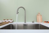 Смеситель для кухни Paulmark ESTETICA, брашированная сталь, Es218006-BS