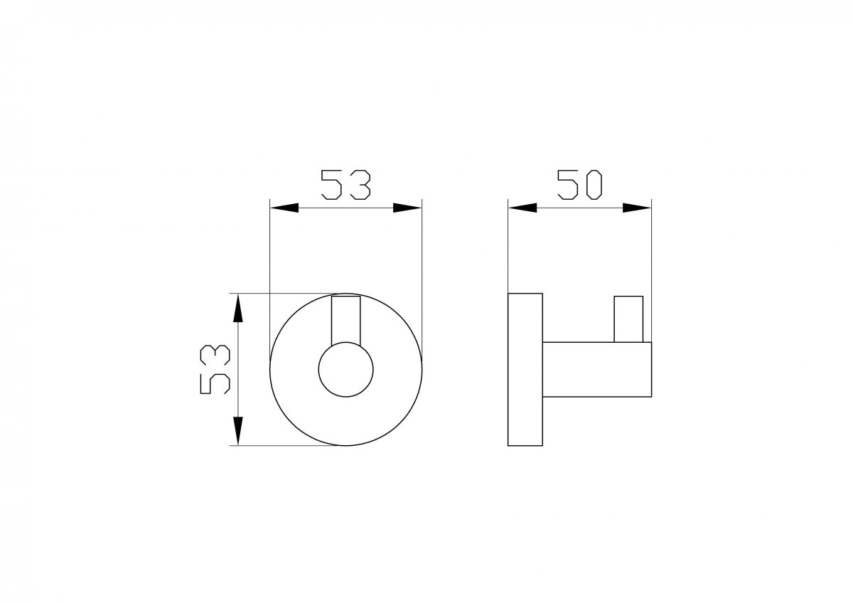 Крючок для ванной WONZON & WOGHAND EASY, Хром (WW-8105)