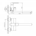 Смеситель для ванны Haiba HB22590, хром