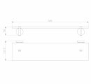 Стеклянная полка для ванной WONZON & WOGHAND SIMPLE, Хром (WW-6527)