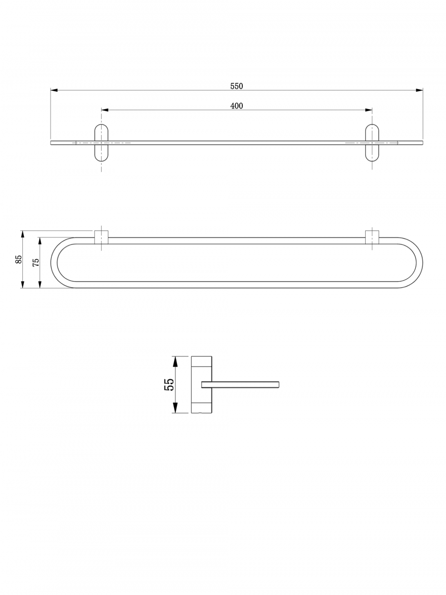 Полотенцедержатель ALTROBAGNO Люминозо (Luminoso) 081321 GM