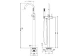 Напольный смеситель для ванны TIMO Saona 2310/03Y-CR, черный
