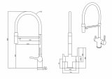 Смеситель кухонный OULIN OL - 8024 Satin, смеситель кухонный