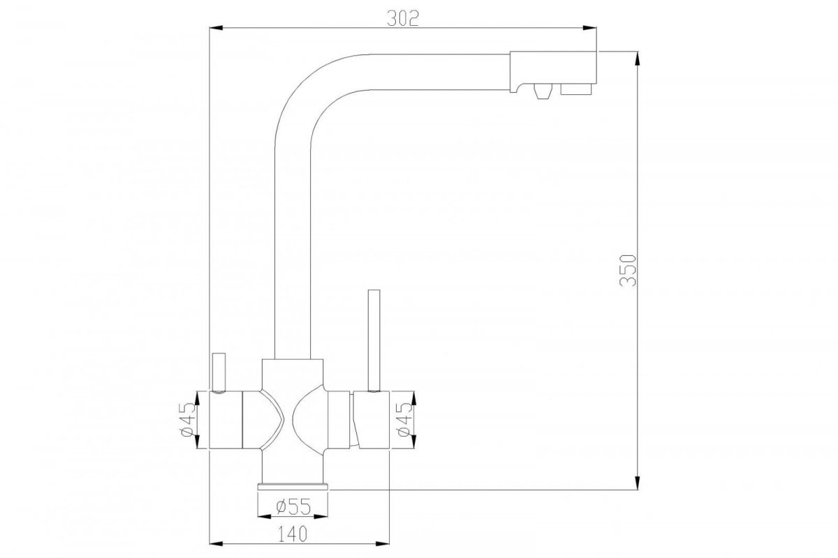 Смеситель Steel Hammer SH 552 SATIN для кухонной мойки