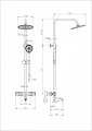 Душевая система с термостатом WONZON & WOGHAND STAY 1, Брашированное золото (WW-B3051-A1- BG)