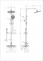 Душевая система с термостатом WONZON & WOGHAND Plate, Черный матовый (WW-C3017-A1-MB)