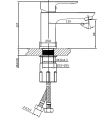 Смеситель для раковины ALTROBAGNO Диретто (Diretto) 0107 Bi