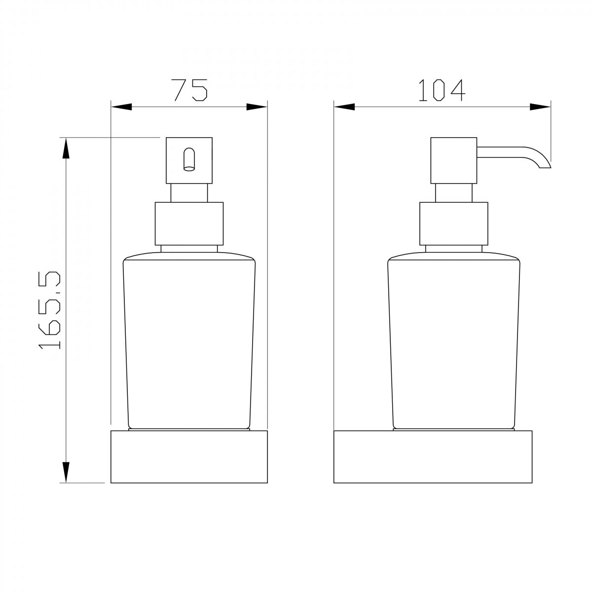 Дозатор мыла WONZON & WOGHAND LOTTE, Брашированное золото (WW-8333-BG)