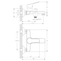 Схематическое изображение Смеситель Rossinka RS29-31 для ванны