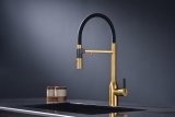 Смеситель для кухни Paulmark MAGNETO ONE, брашированное золото, Ma213188-BG