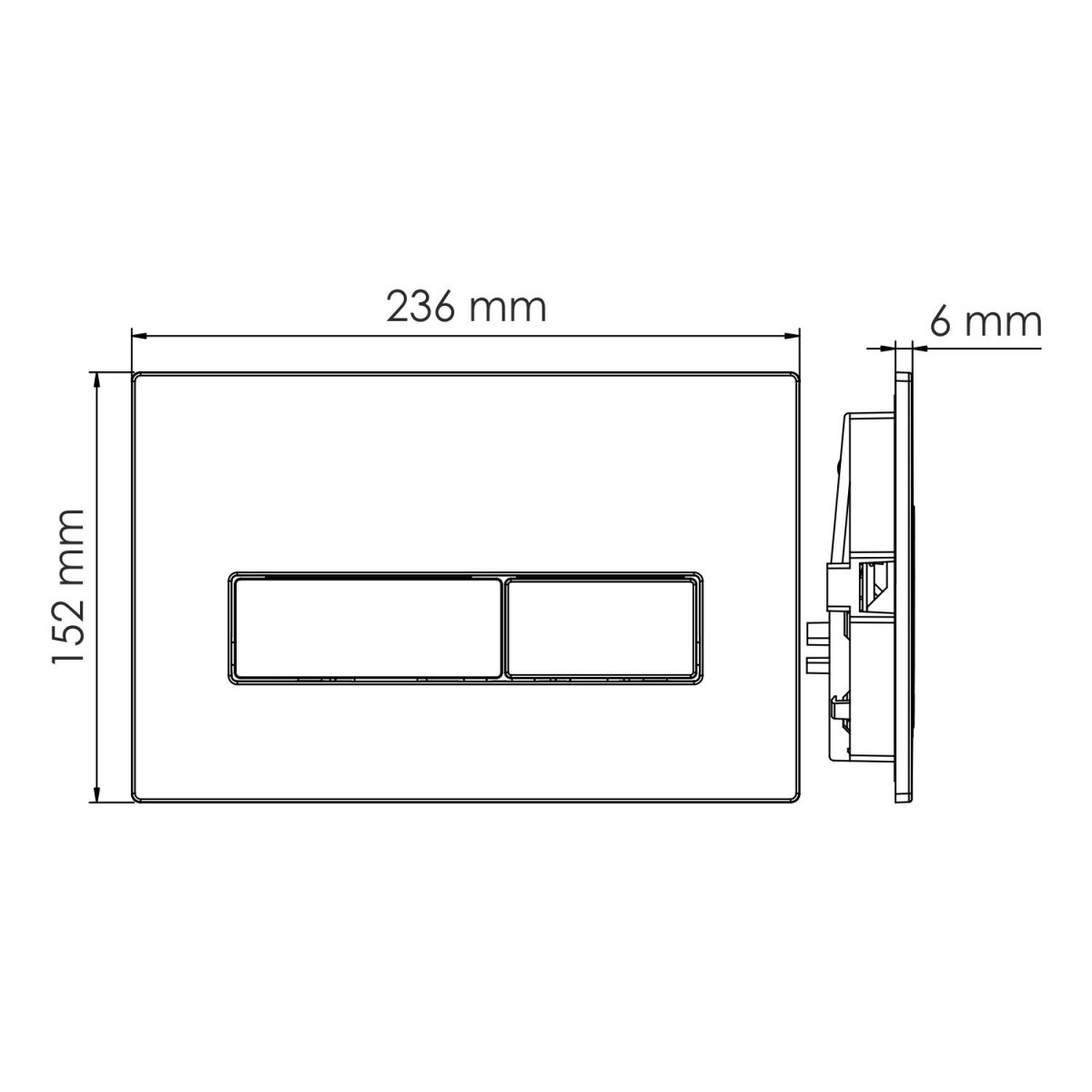 Система инсталляции для унитазов WasserKraft 27TLT.010.ME.BL.WM03