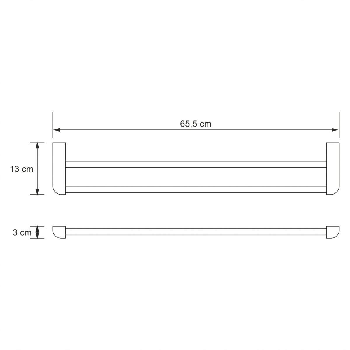 WasserKRAFT Kammel K-8340 Держатель полотенец двойной