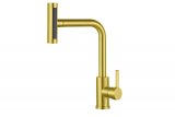 Смеситель Zorg серия Steel Hammer SH 093 PVD BRONZE бронза, вытяжная лейка 4 режима