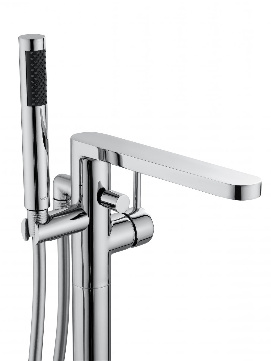 Смеситель для ванны напольного монтажа WONZON & WOGHAND STICK, Хром (WW-88649901-CR)