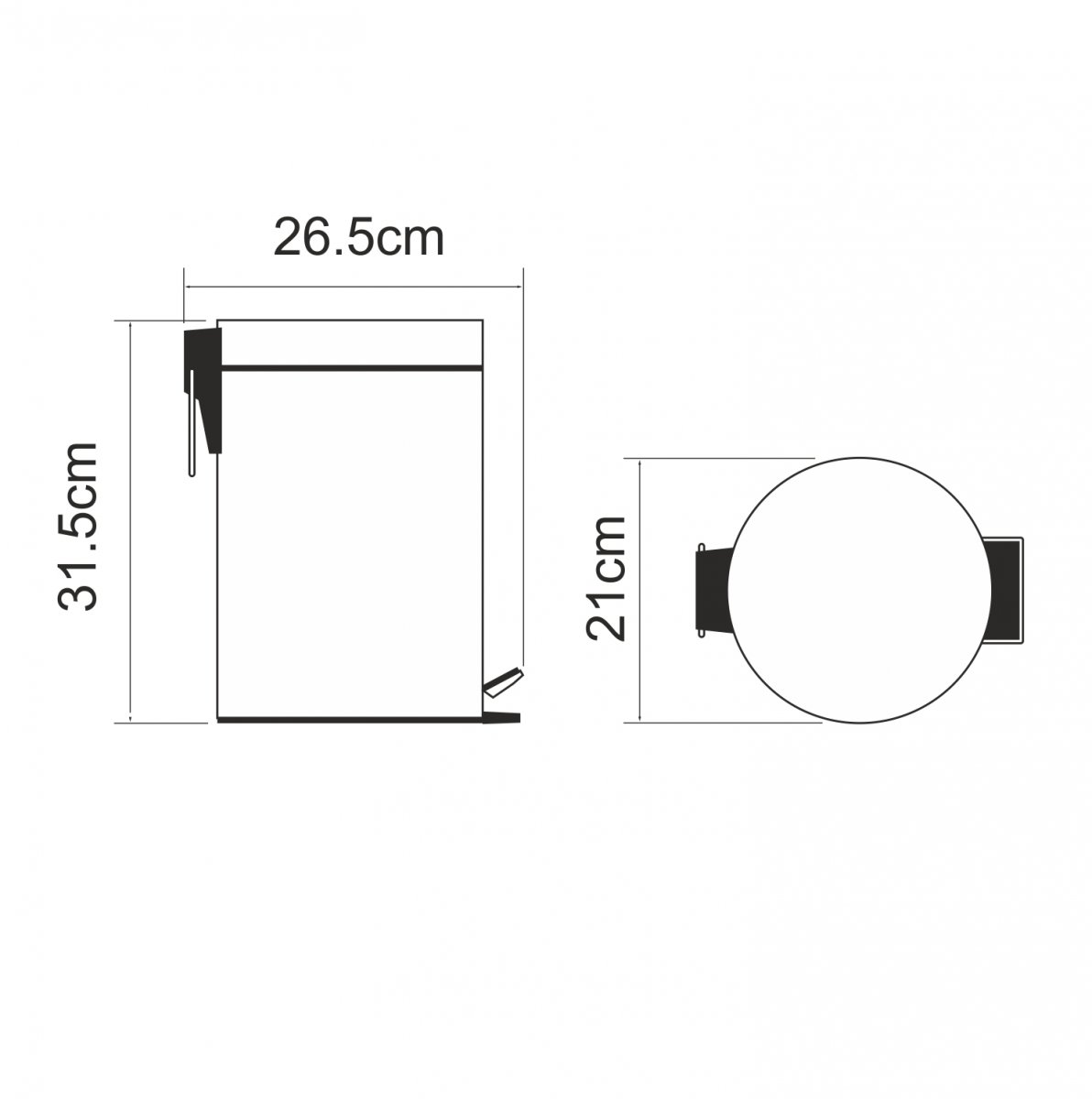 WasserKRAFT K-635BLACK Ведро 5L