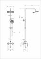 Душевая система WONZON & WOGHAND, Черный матовый (WW-B2168-A-MB)
