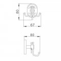 Крючок для ванной комнаты Haiba HB1905-3, хром
