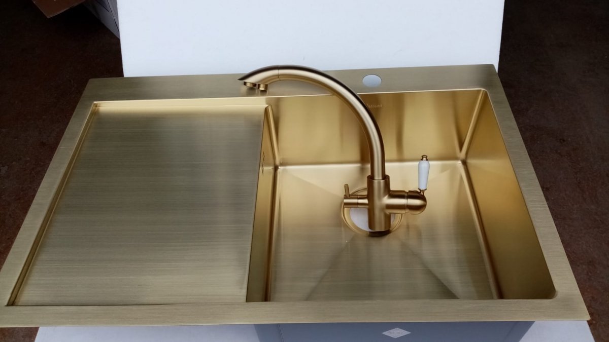 Смеситель Seaman Barcelone SSL-5382 Light Gold светлое золото сатин