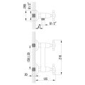 Смеситель Lemark Yeti LM7849C термостатический для душа, встраиваемый