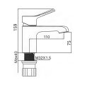 Смеситель для раковины Maretti Elena EA32RF163, хром