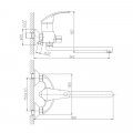 Смеситель для ванны Haiba HB2221, хром