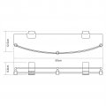 WasserKRAFT Leine K-5044WHITE Полка стеклянная с бортиком