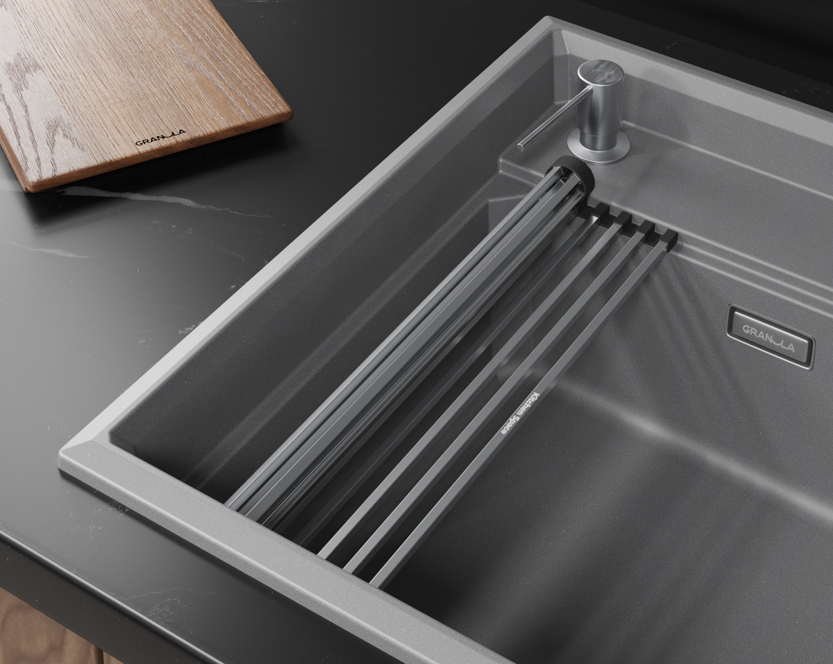Мойка для кухни Granula Kitchen Space Rinzer 5807R алюминиум, 58х52 см, прямоугольная